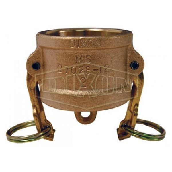 Type DC Cam and Groove Dust Cap, 5 in, Brass, Domestic